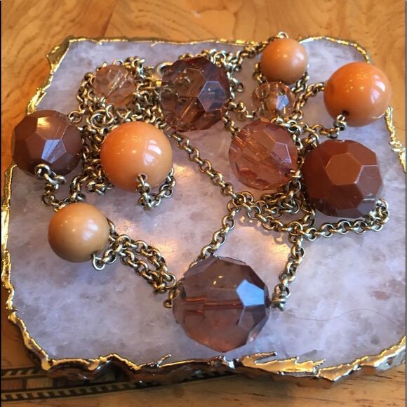 SHADES OF Brown Bauble Necklace - Picture 1 of 10